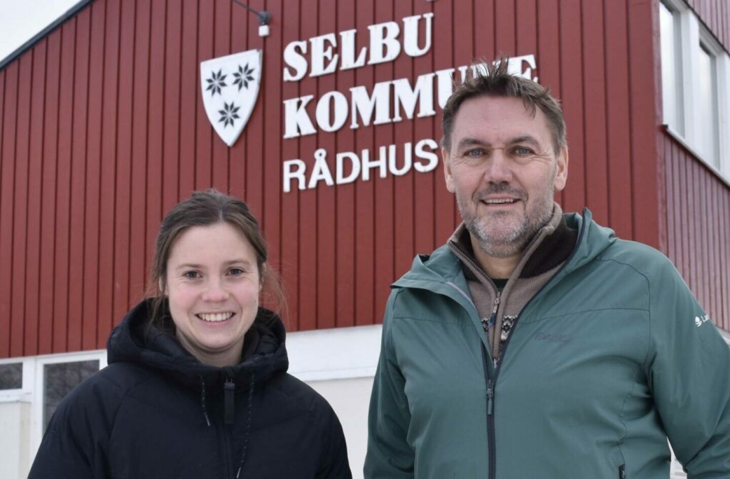 Kari Fuglem (leder i Selbu Sp og andrekandidat) og Thomas Engan (ordførerkandidat for Selbu Sp).