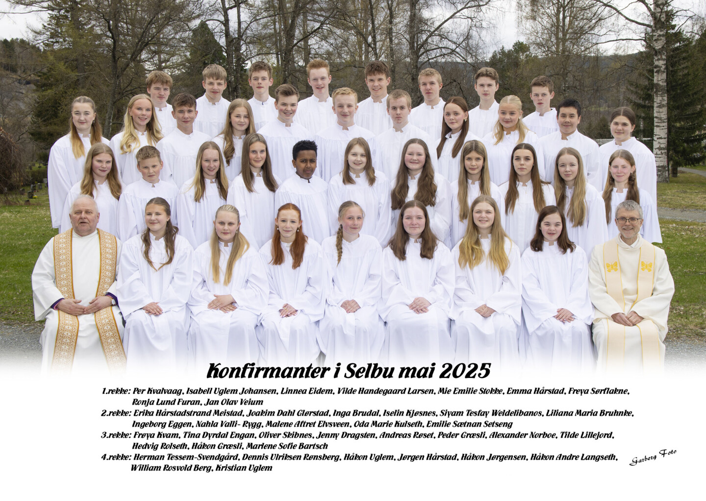 Årets konfirmanter i Selbu og Tydal