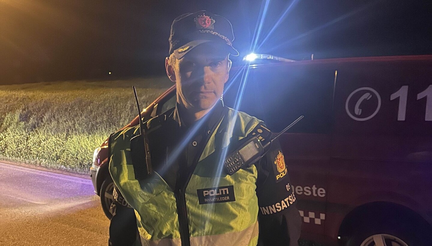 Innsatsleder Eivind Thorsvik. Foto: Maiken Gjærevold Woldseth